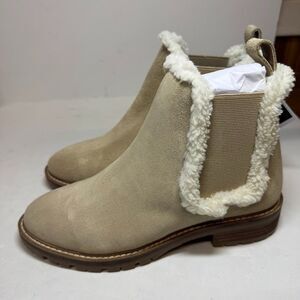 Steve Madden Womens 6 Tan Suede Lined Pull On Ankle Booties NIB XD0